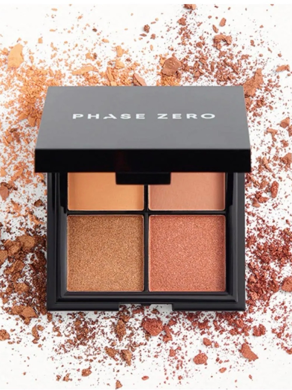 Phase Zero Santorini Eyeshadow Quad — Warm Bronze & Peach Shades